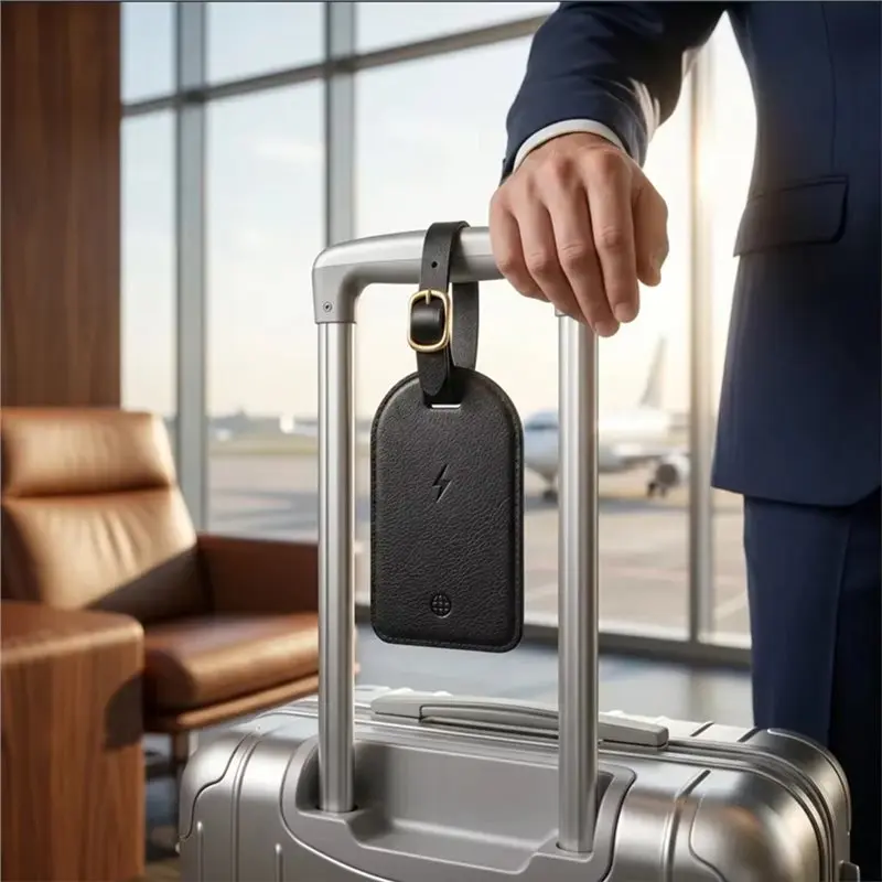 B04B-Luggage Tags Smart Luggage Tags Wireless Charging Smart Suitcase Anti-Lost Tracker Luggage Bag Tag Locator For Find My