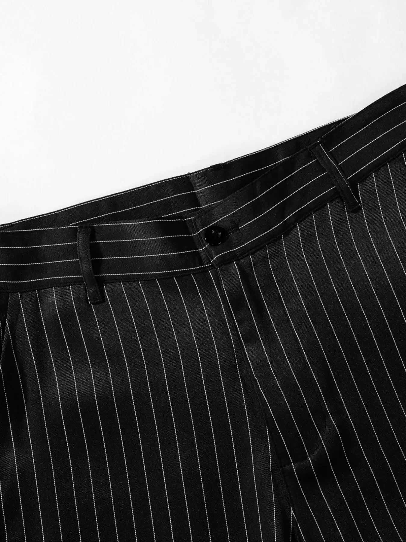 2-teiliger Herrenanzug im leichten Business-Stil, einreihig, gestreift, ohne Stretch, Blazer und Hose, für formelle Anlässe – Detail 4