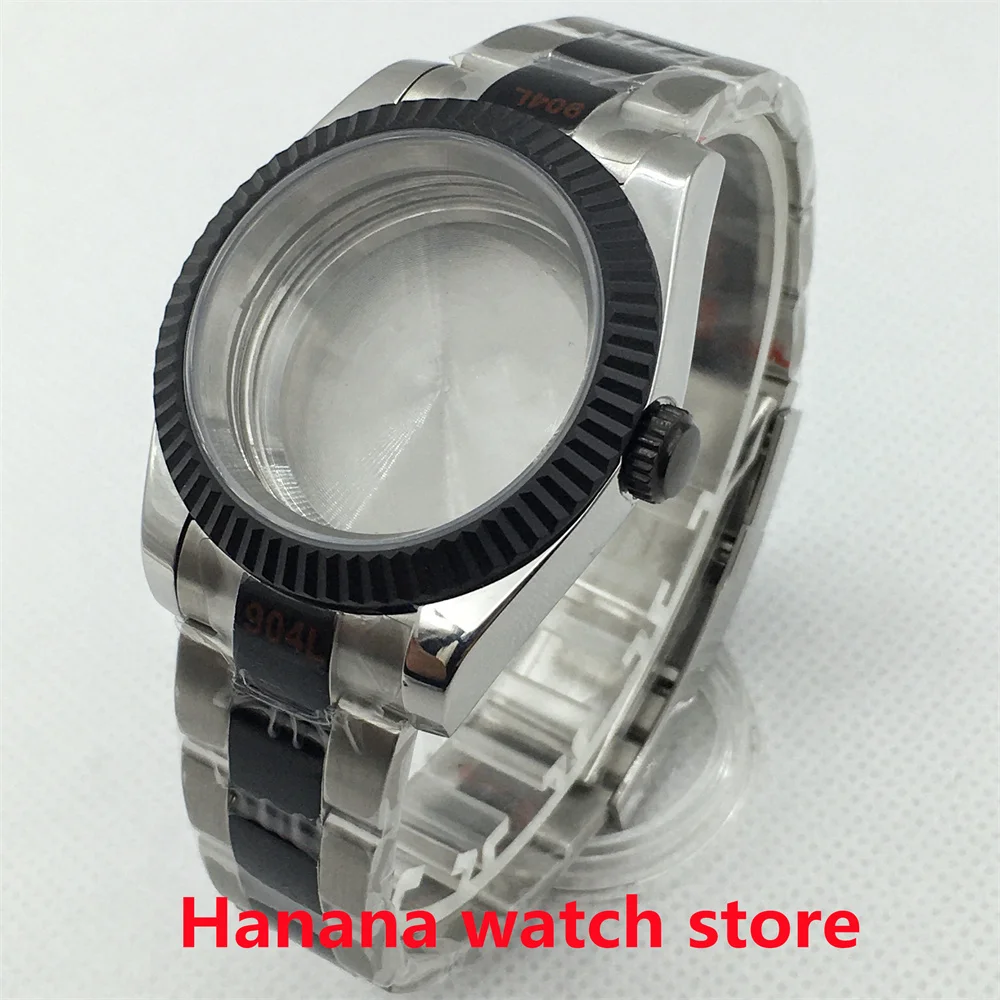 

BLIGER New Two Tone PVD 39mm 36mm Sapphire Glass Stainless Steel Case Fits NH35 NH36 Miyota 8215 DG 2813 ETA 2836 PT5000 Movemen