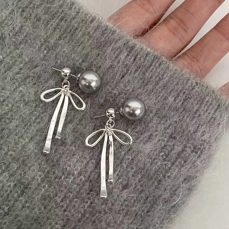 Design Sweet and Cool Style Bow Knot Earrings Women's Simple Elegant Jewelry Gifts Dropshipping