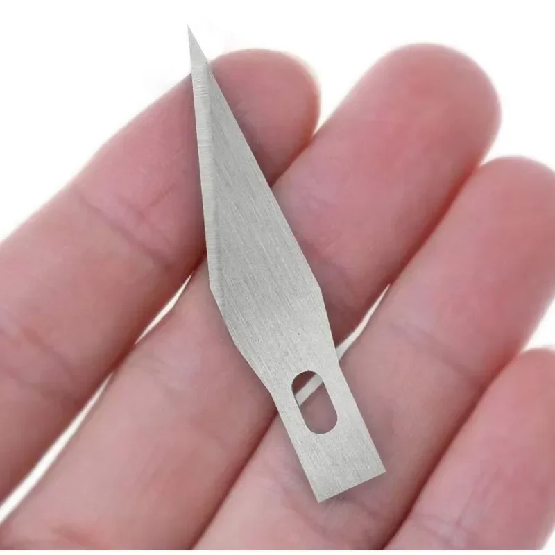 Vvocci Holzschnitzerei Frucht-Lebensmittel-Bastel-Skalpell Neu 50/100 Stück DIY-Skulptur-Schneidwerkzeug Metall-Gravurklingen Messer Holzschnitzerei – Detail 6