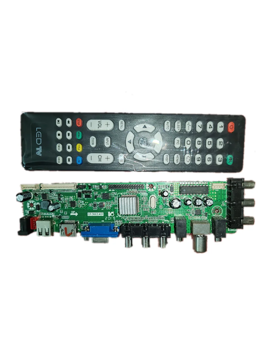 GT.3663.A01 Płyta główna telewizora LED RF+VGA+2AV+HDMI+USB dla rozdzielczości 1366x768