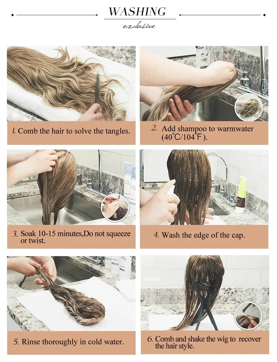 Weiße Kunsthaarperücke – Halloween-Frisur, Gothic-Mädchen-Cosplay-Perücke für Rollenspiele – für den täglichen Gebrauch – Perücke aus hitzebeständigem Kunsthaar. – Detail 10