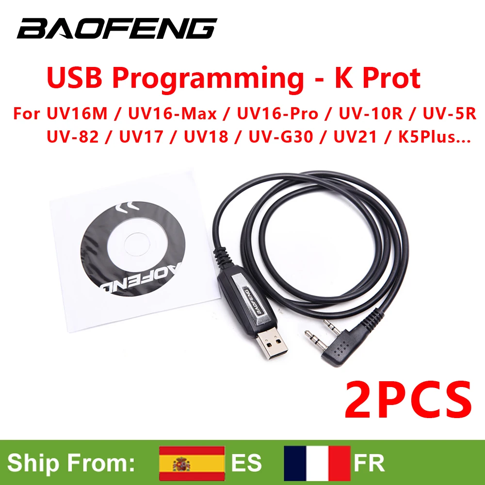 Baofeng USB Programming Cable For Two Way Radio UV-5R UV-10R UV-82 UV16 BF-888S G30 G26 G28 PRO Walkie Talkie USB Program Cable