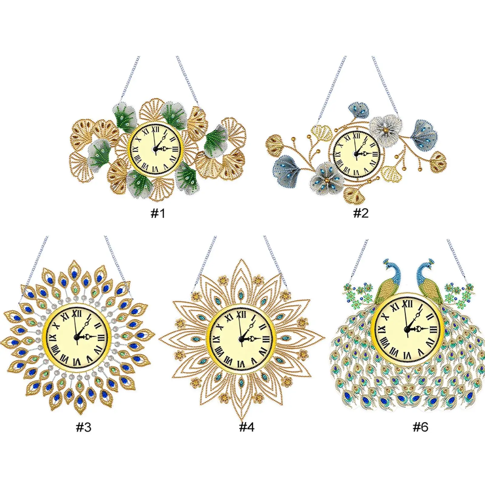 DIY Diamond Painting Clock Kits Diamond Painting Clock Diamond Art Clock Ornaments Kit Handmade Living Room Decoration