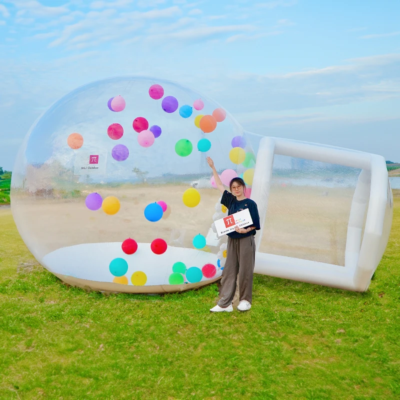 【JINLI TOYS】 Inflatable bubble house PVC tent balloon trampoline bubble house transparent tent with 8 accessories