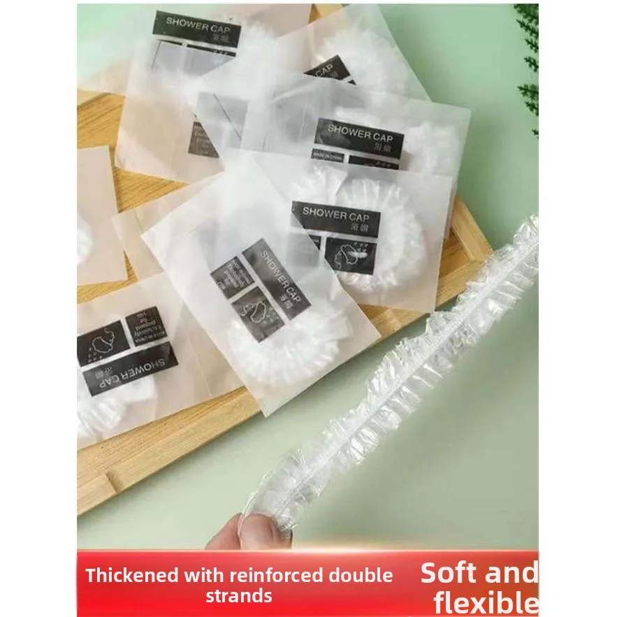 

Disposable Thiened Bath Cap Waterproof Oilproof Transparent Food ade Adult Universal ower Waing Toiletries Protection...