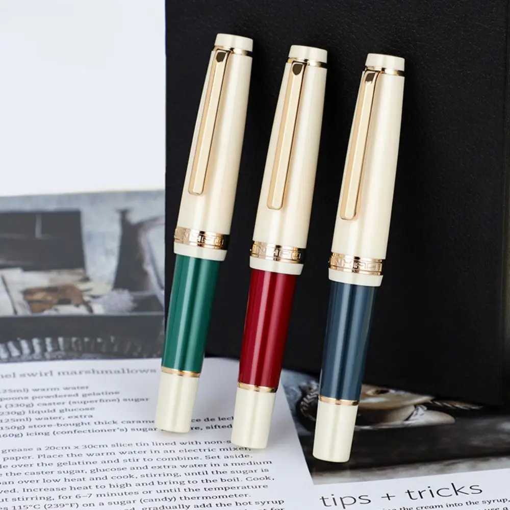 Luxury Portable Mini Fountain Pen Extra Fine Nib Short Pocket Writing Pen Acrylic EF F Nibs Ink Pens Stationery
