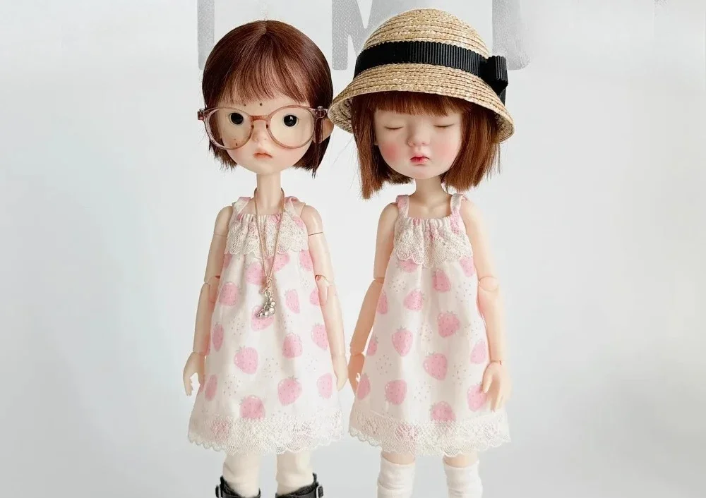 【Ohne Figur】Handgefertigte weibliche Puppenkleidung mit Spitzenbändern und Volantrock für Azone Ob22 Blythe Actionfigur-Modell – Detail 5