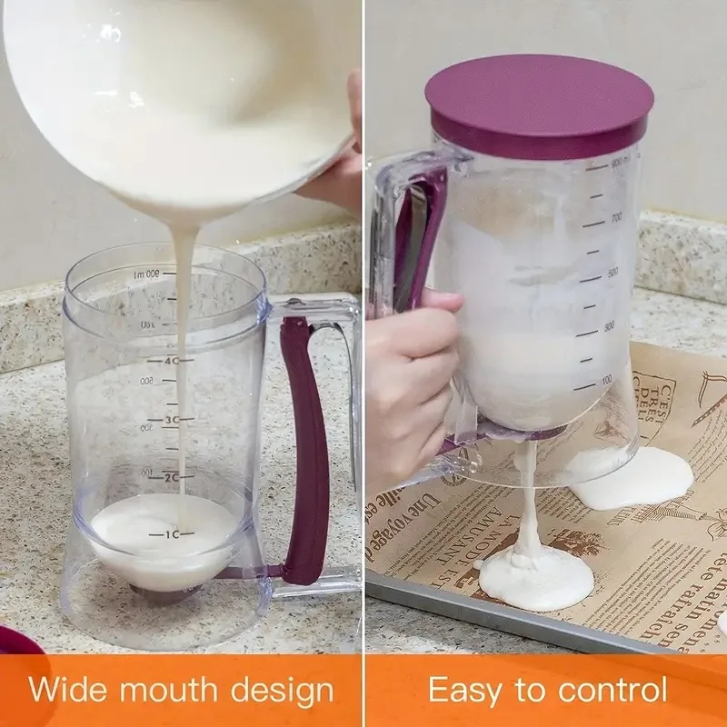1 Pcs 900ml Batter Dispenser Hand-held Graduated Funnel Pastry Dough Dispensador For Pancake Cupcakes Cake