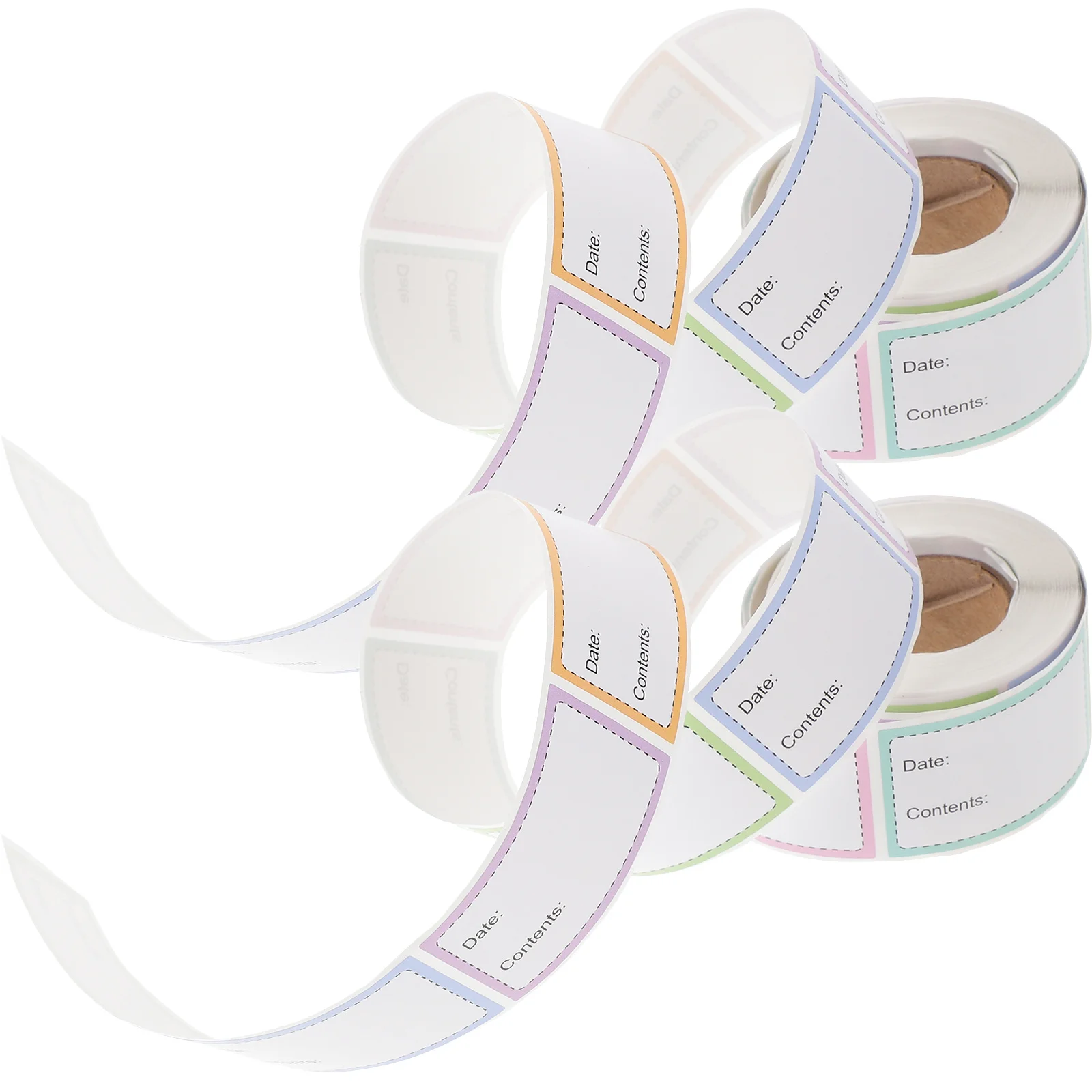 2 Rolls Removable Food Container Labels Adhesive Stickers Freezer Storage Jars Date Record Labels for Food Containers