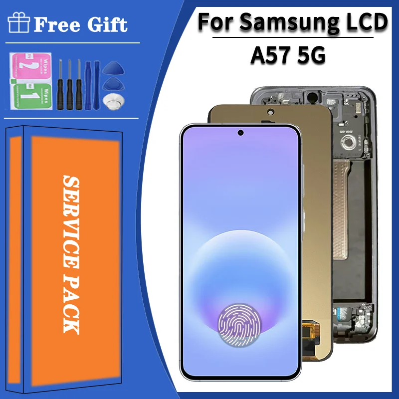 Super AMOLED For Samsung A57 5G LCD Display Touch Screen Digitizer Assembly For Samsung A57 A576 A576B LCD Display