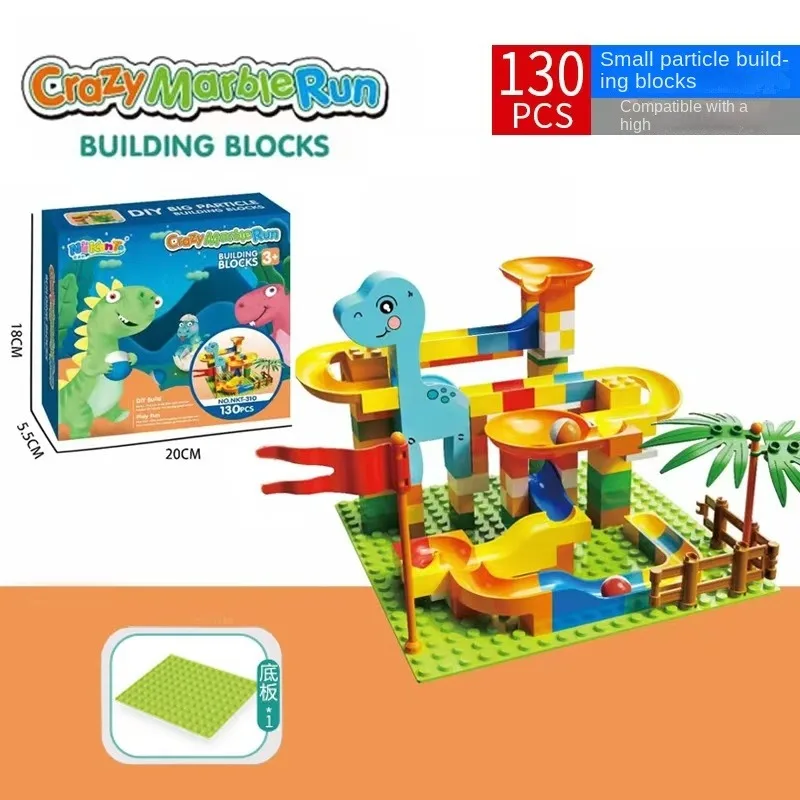 Children's slide building blocks assemble large particles 3 to 6 years old baby intelligence building blocks puzzle toy