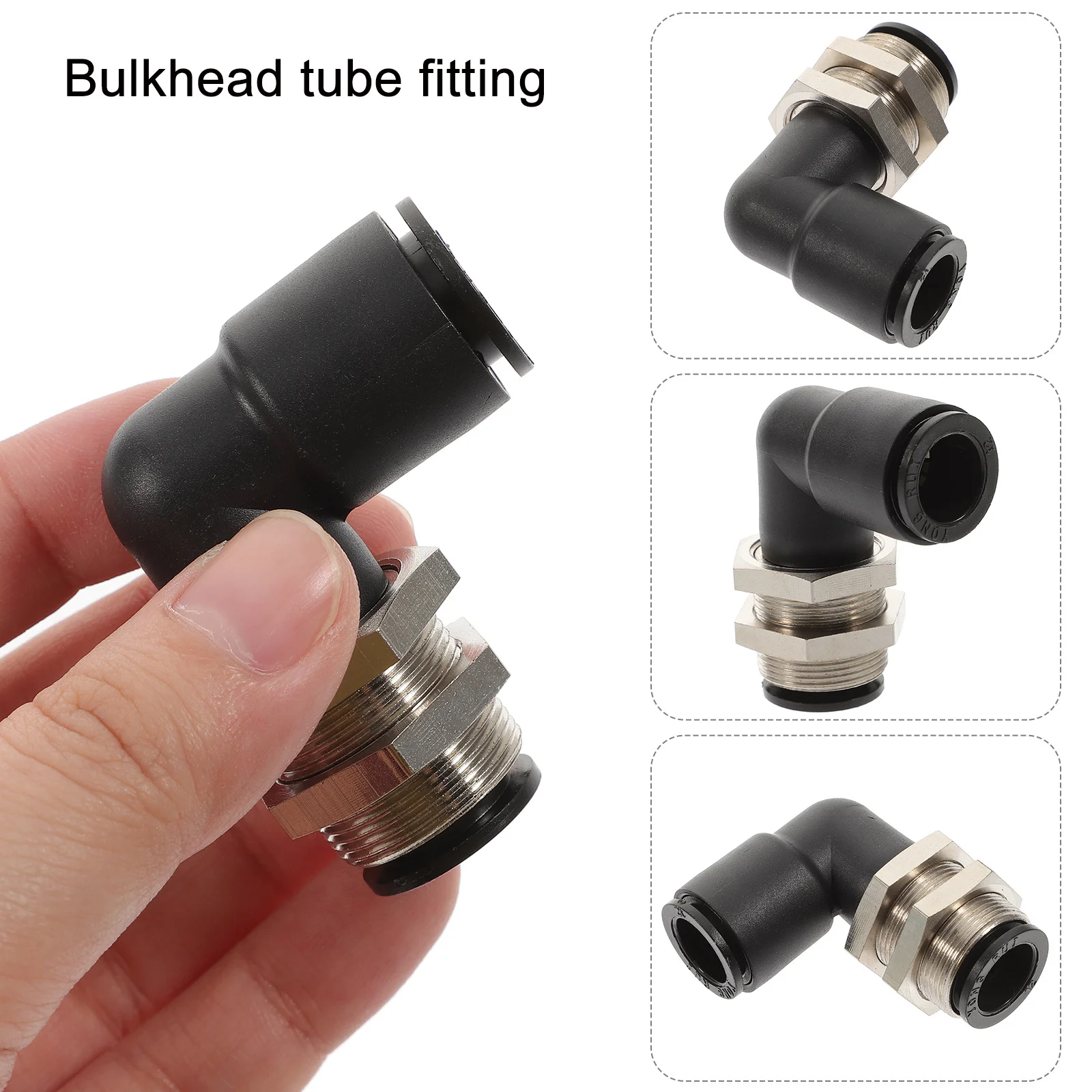 

2pcs Brass Nickel-Plated 12Mm Fitting Quick Release Pneumatic Connector For Tube Straight Bulkhead Reducer