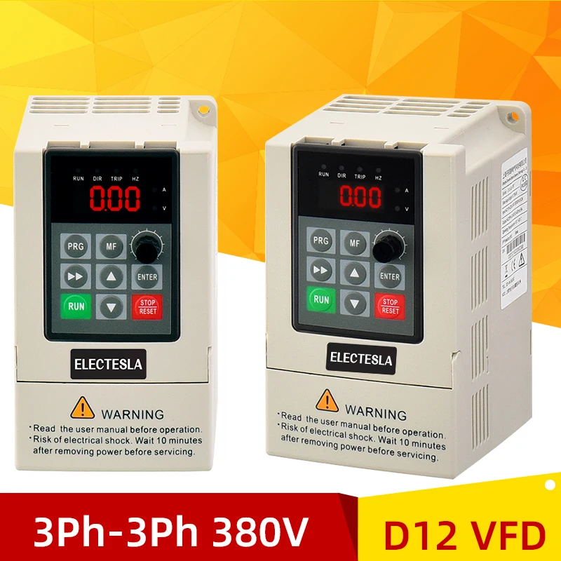 0.75KW/1.5KW/2.2KW VFD Variable Frequency Drive Converter inverter  VFD 380V AC Motor Speed ​​​​​​Controller