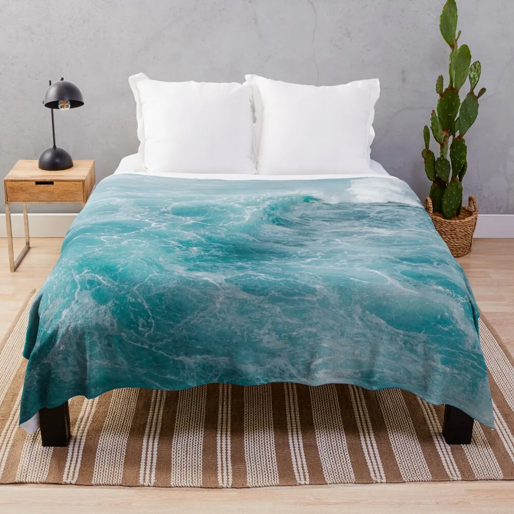 Unparalleled Experience: Wave-Designed Bedspread - Discover Comfort and Elegance! Throw Blanket Large Picnic Blankets