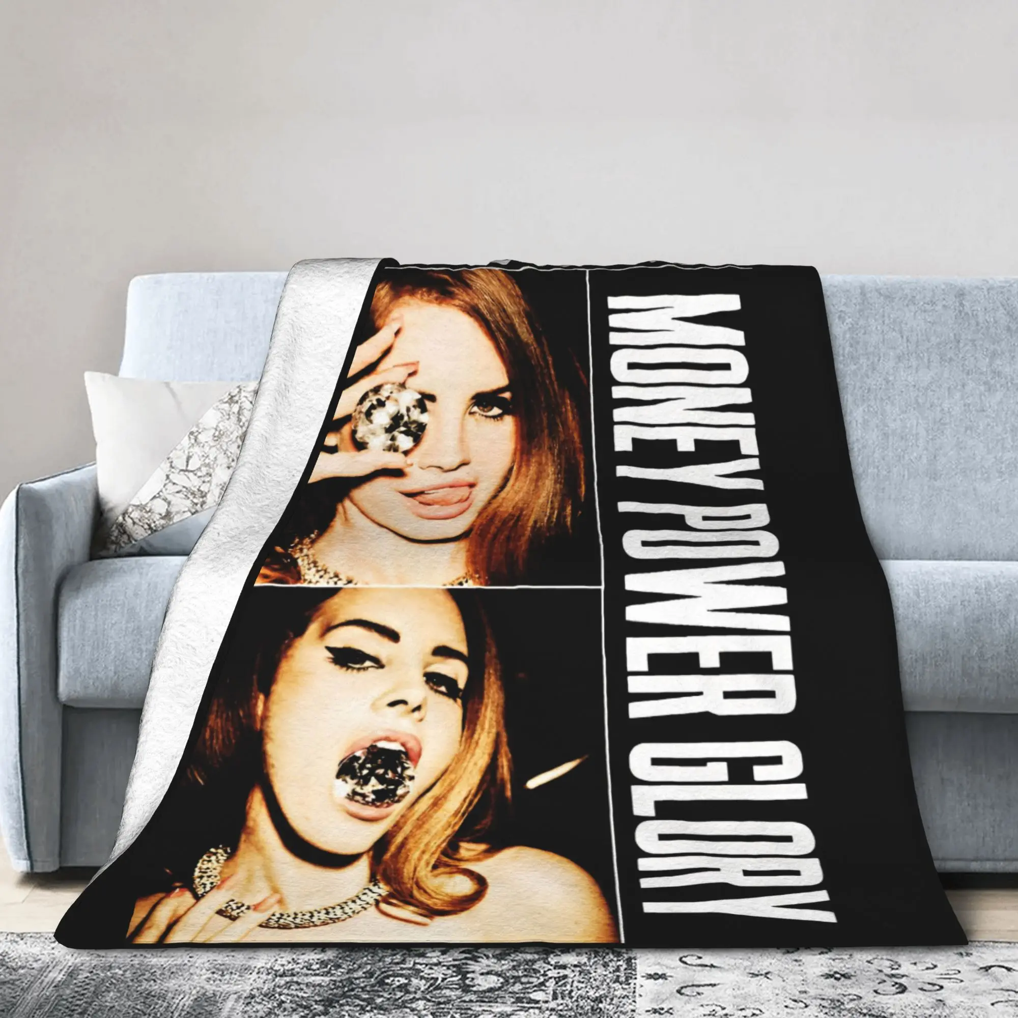 لانا ديل ري المغني غطاء بطانية الفانيلا ألبوم الموسيقى Ldr الإبحار فائقة النعومة رمي البطانيات الفراش الأريكة لحاف متعدد الوظائف #1