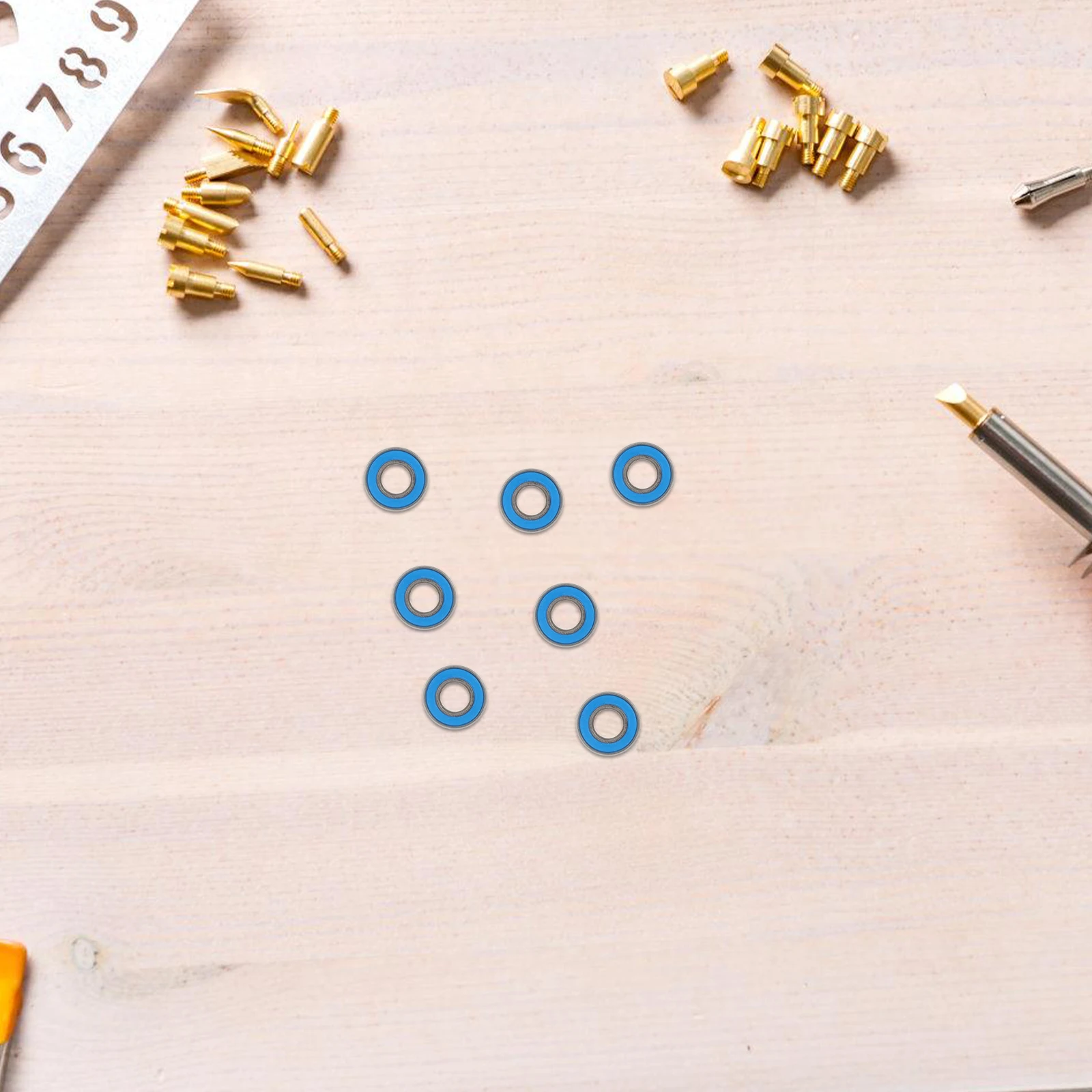 

8pcs Car Bearings MR115-2RS Blue Cap 5x11x4 Precision Bearings Low Friction Crawler Upgrade Kit Engine Parts