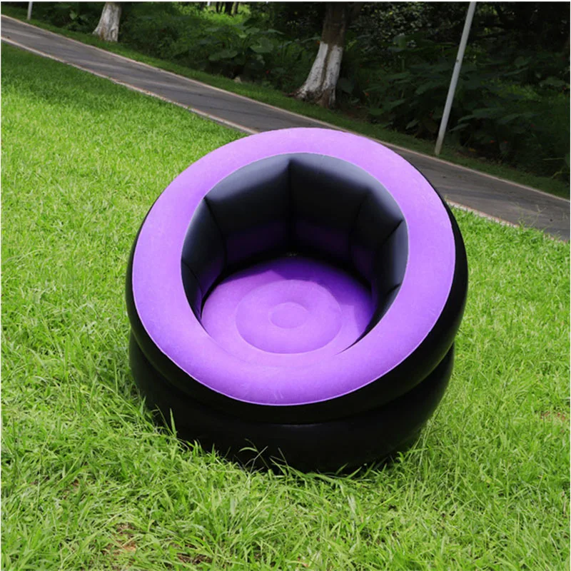 Outdoor Inflatable Folding Lazy Sofa for Adults Garden Patio Terrace Furniture Camping Beach Portable Folding Round Beach Sofa