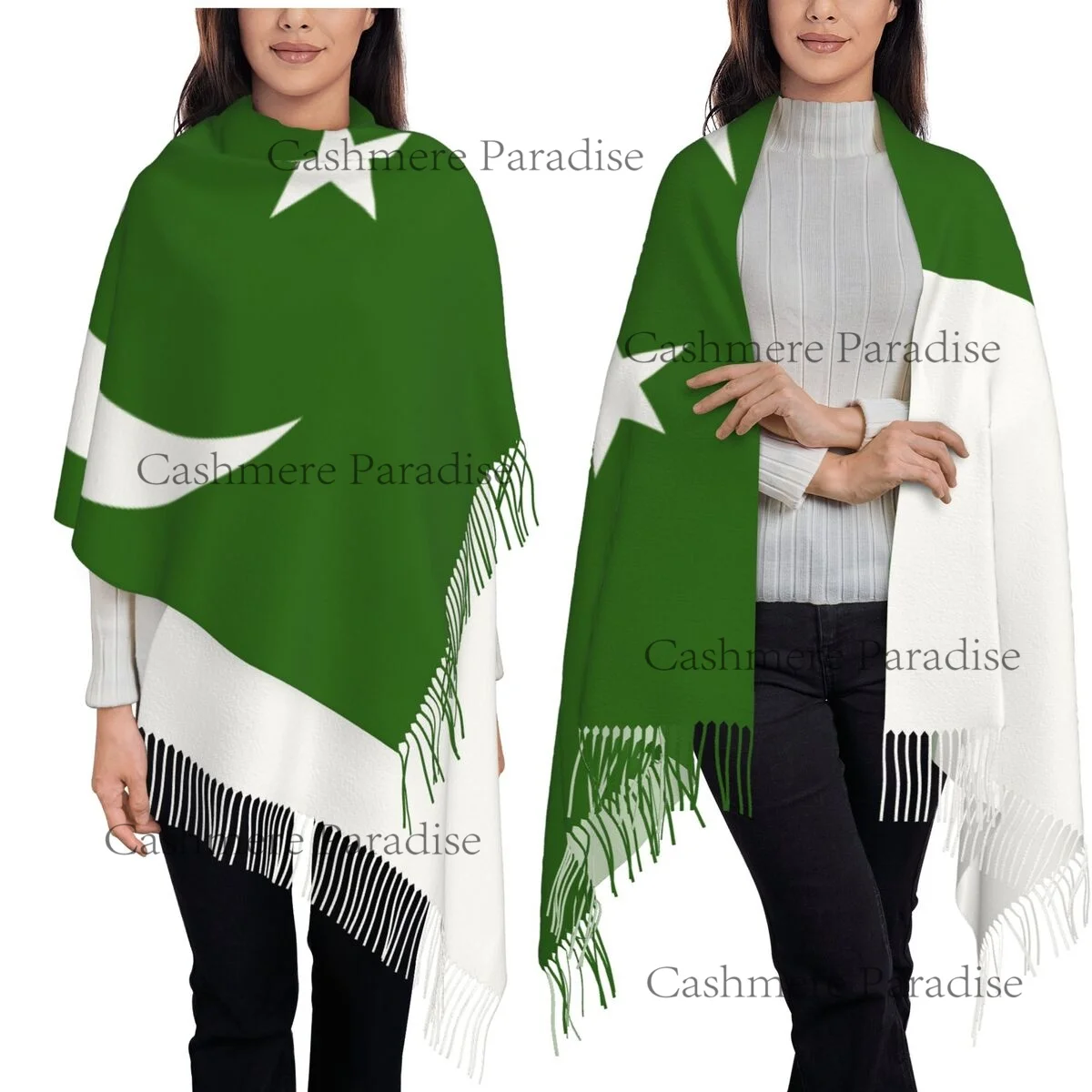 パキスタン国旗スカーフ男性女性冬暖かいスカーフショールラップ