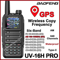 Baofeng UV-16H PRO Walkie Talkie GPS Waterproof Mulit Band AM Wireless Copy Frequency Type-C Long Range 2 Way Radio UV-16 UV-5RH