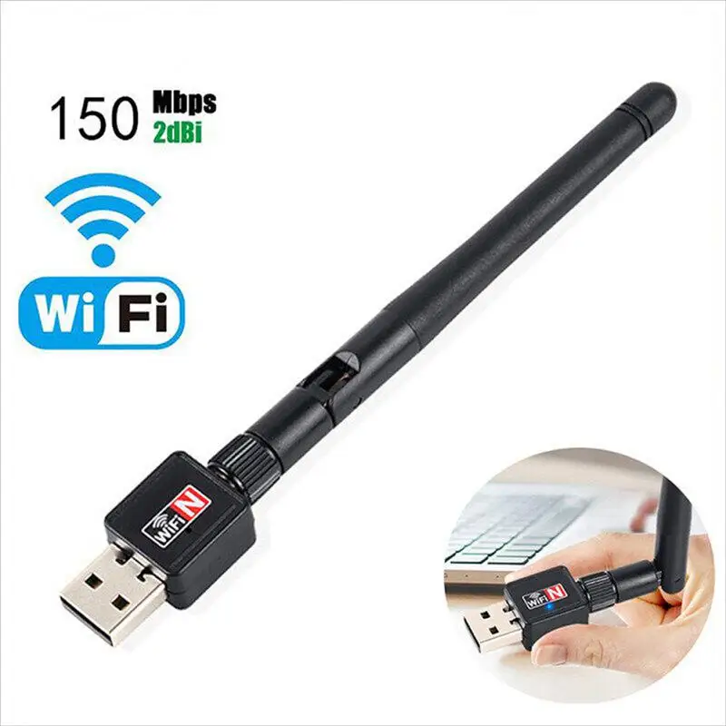 150Mbps USB WiFi Wireless Adapter Network Card 802.11n/g/b with Antenna For PC