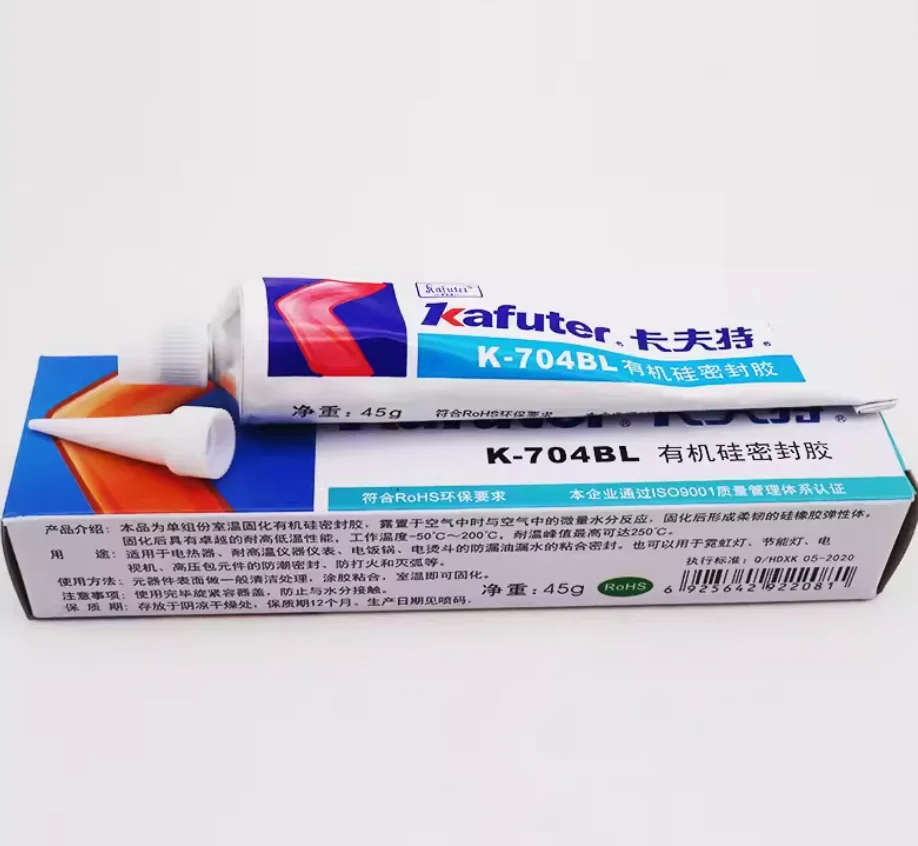FOR KAFUTER 704 704NB Industrial Silicone Sealant for Metal, Plastic