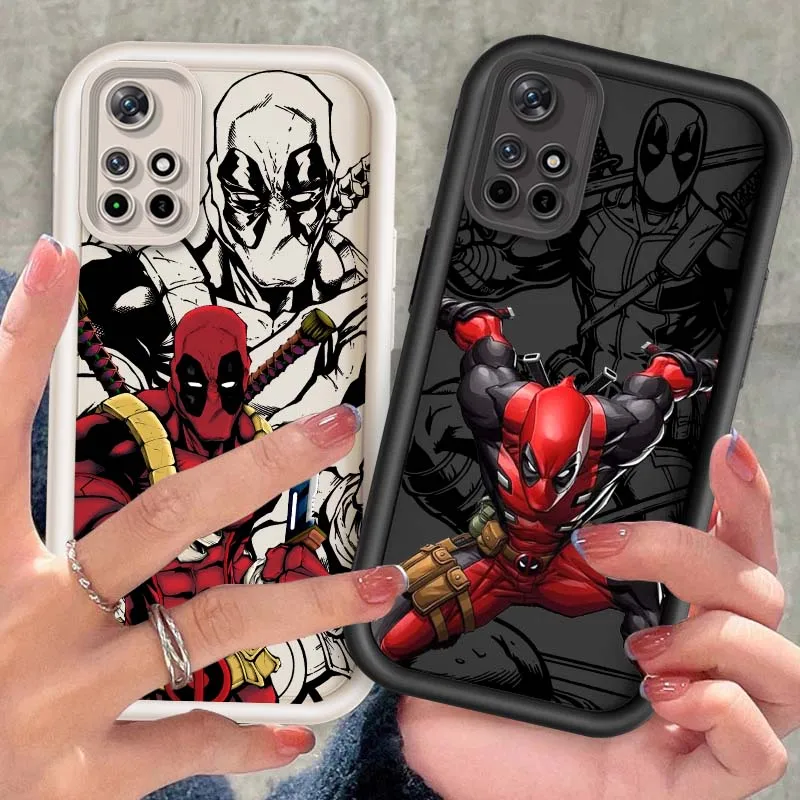 

Marvel Deadpool Cool For Xiaomi Redmi Note 14 13 13R 12 12R 11 11E 11T 11S Pro Plus 5G Eye Ladder Cover