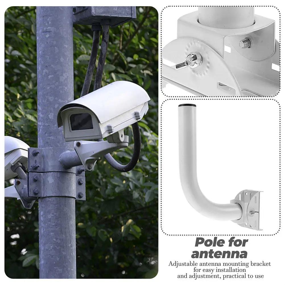 2Pcs Wireless Bridge Antenna Mount Adjustable Outdoor Wall Mount Pole Bracket for Client Equipment