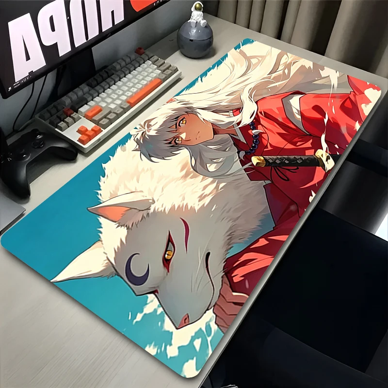 Large Mouse Pad Notbook Extended Desk Mat Gamer carpet Inuyasha High-Quality Anime Keyboard Rug Non-Slip Esports Gaming Mousepad
