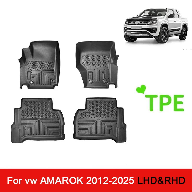 

Car Floor Mats for vw AMAROK 2012 2013 2014 2015 2016 2017 2018 2019 2020 2021 2022 2023 2024 2025 TPE Foot pads