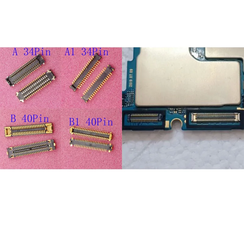 1-50Pcs Lcd Display Screen Plug FPC Connector Usb Charger For Samsung Galaxy A50S A507 A50 A505 S10 Lite G770F 34 40 54 64 Pin