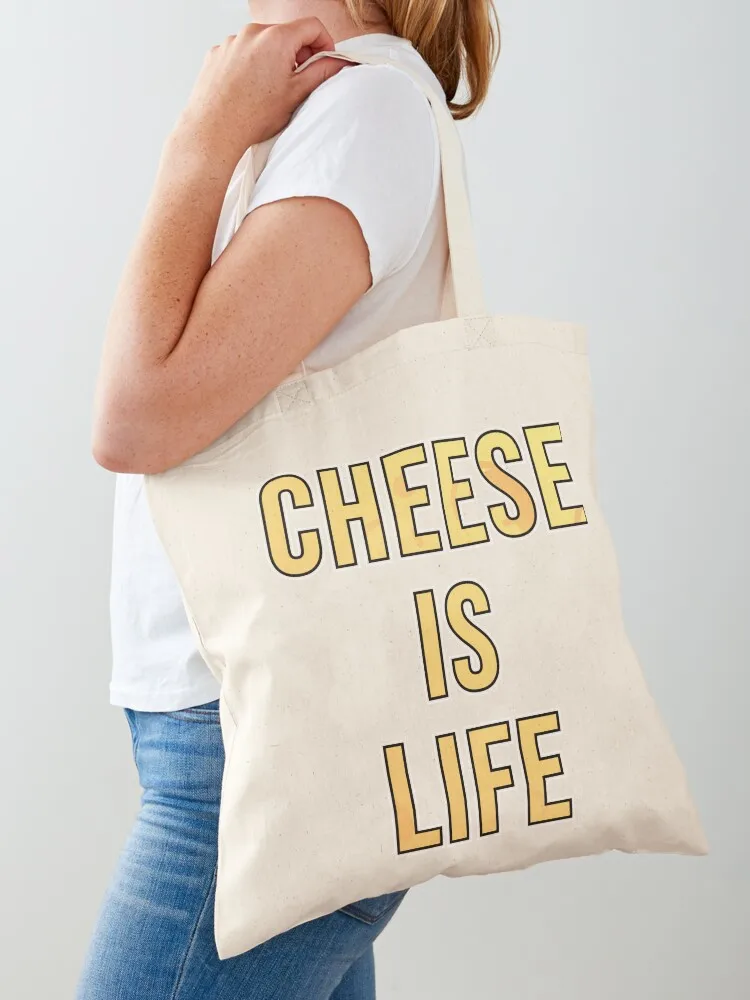 

Cheese Is Life Funny Cheese Pun Gouda Lover Tote Bag Shopper bag Women's shopper Large bags for women reusable shopping bag