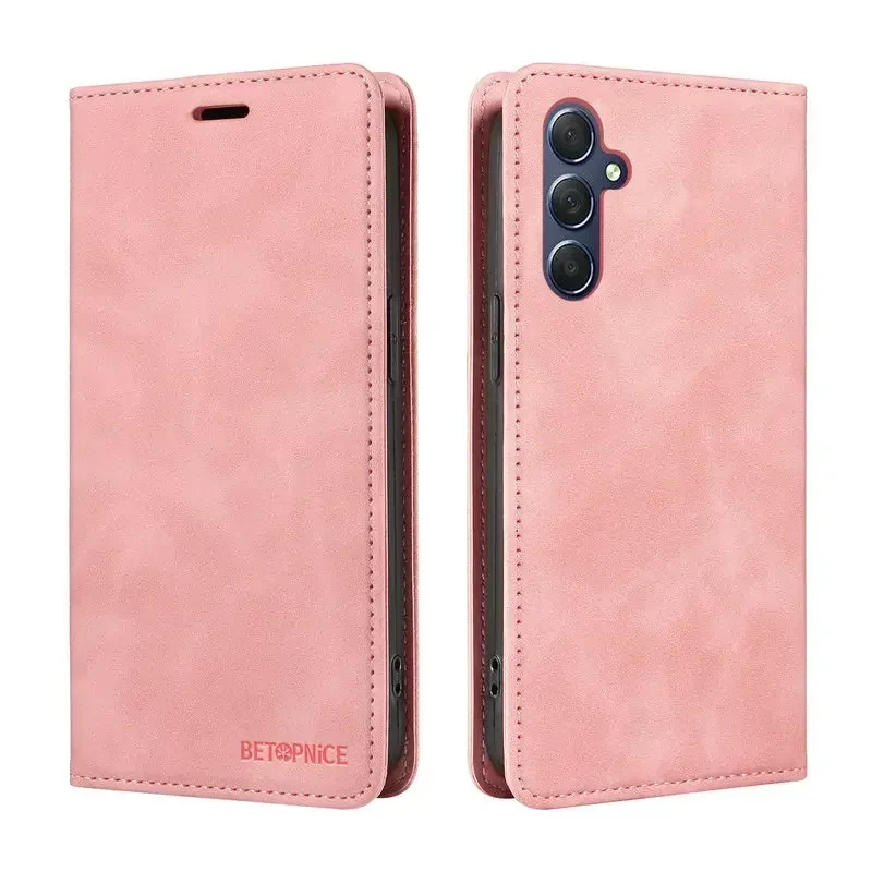 A55 A35 A34 M55 A 55 M 35 5G Flip Case RFID Leather Phone Funda for Samsung Galaxy A34 A25 A05 S A16 54 34 A06 A15 M54 M35 Cover