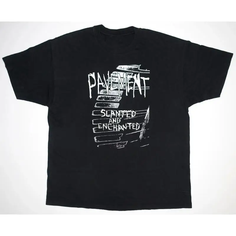 VTG Pavement Band Slanted And Enchated Heavy Cotton Black T Shirt S-5XL EN695