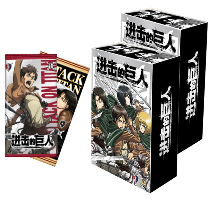 

Anime Attack On Titan Eren Jaeger Mikasa Genuine Collection Cards Rare Hot Selling Items Kids Birthday Gift Game Table Toys Gift