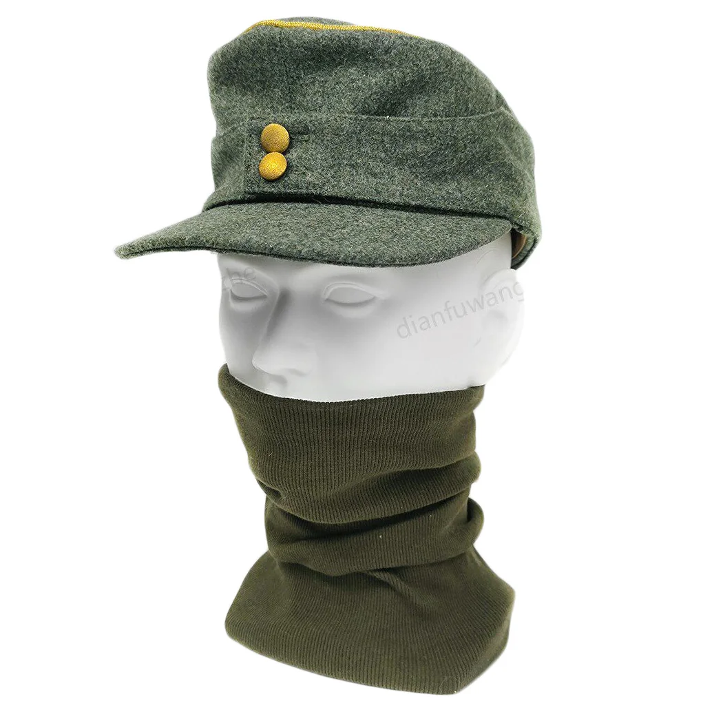 German M43 Mountain Cap Field Cap Military Style Camo Peaked Cap Wool Cotton Blend Casual Outdoor Hiking Hat Reproduction