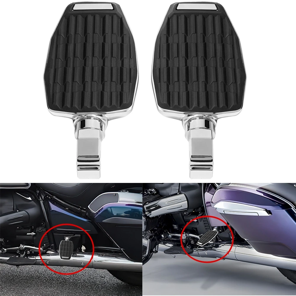 

Motorcycle Silver Rear Seat Passenger Foot Pedal Modification Accessory Suitable For BMW R18 2021-2023