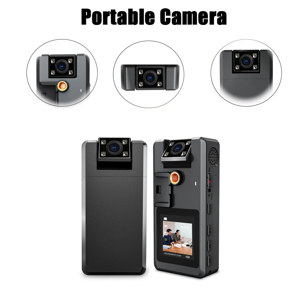 Vandlion A53 كاميرا صغيرة 1296P تسجيل الفيديو Type-C OTG IR للرؤية الليلية ضوء 2130mAh بطارية قابلة للفصل تسجيل وقت طويل