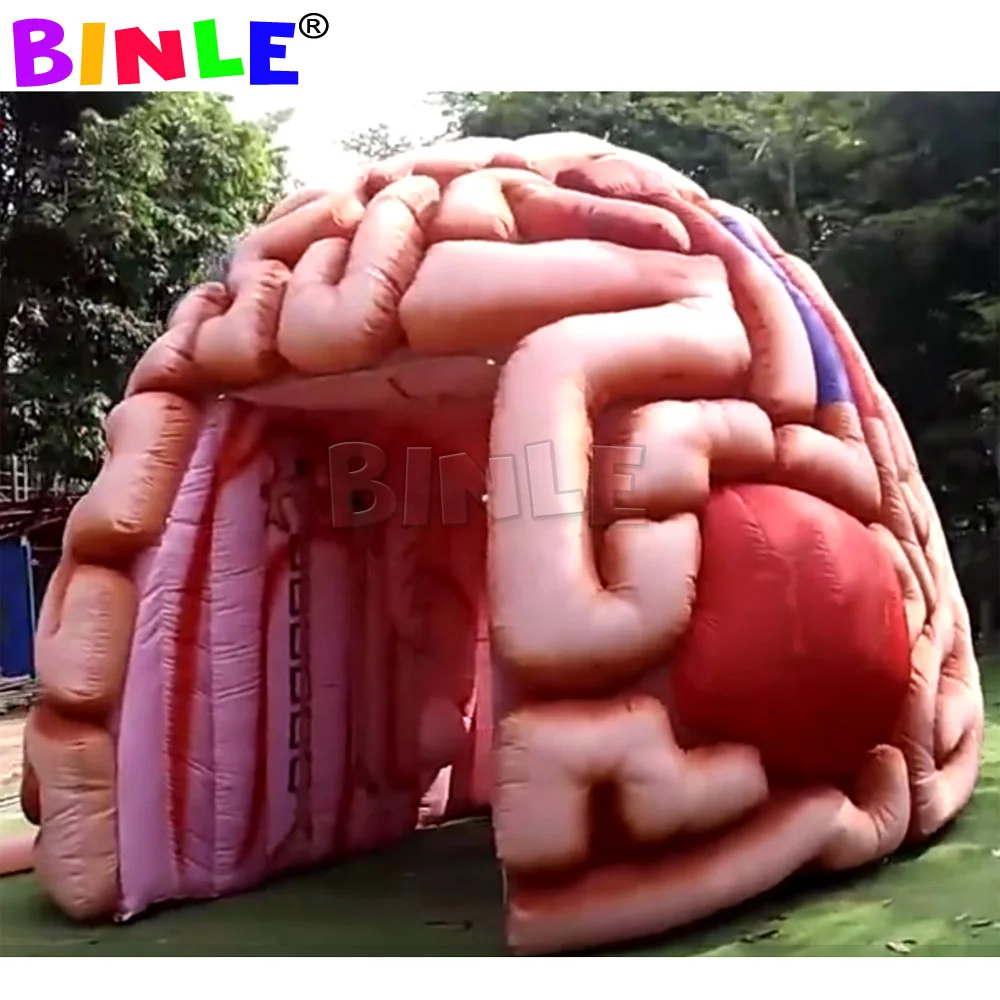 Réaliste 4m géant gonflable modèle de cerveau coloré promotionnel craintif gonflable cérébral réplique tente pour affichage médical