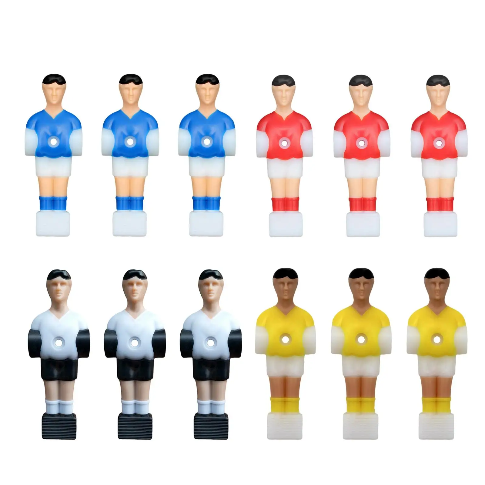 3x Soccer Table Men Player Football Players Figures Football Tabletop Board Game Foosball Men for Sport Soccer Table Family