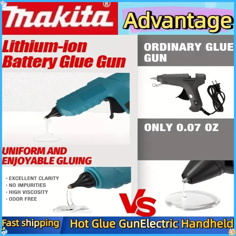 ماكيتا اللاسلكي إصلاح لتقوم بها بنفسك أداة تذوب الساخن لحام مسدس هواء ساخن الكهربائية المحمولة الغراء الساخن بندقية مكافحة تحرق فوهة لبطارية ماكيتا