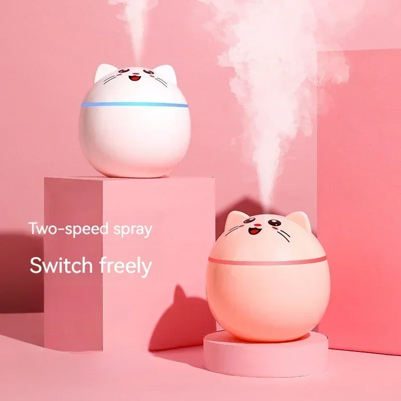 مرطب القط المحظوظ الصغير ، USB صغير ، النساء الحوامل ، طفل صغير ، ترطيب ، صامت ، بخاخ كبير ، مكتب منزلي ، سيارة ، مكتب