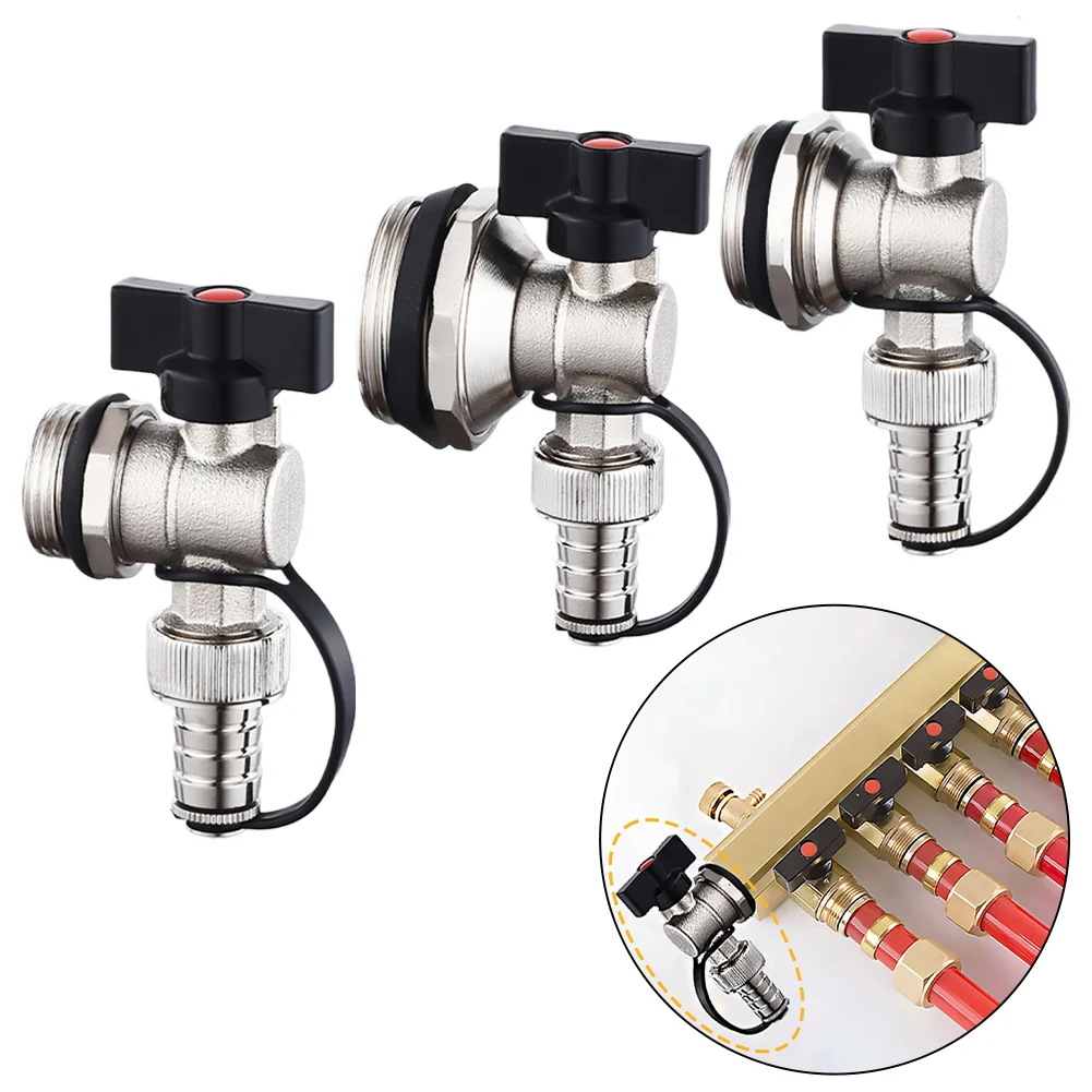Brass Drain Valve Connector DN20 DN25 DN32 Underfloor Heating Distributor Drain Valve For Radiator Water Heater Heating System