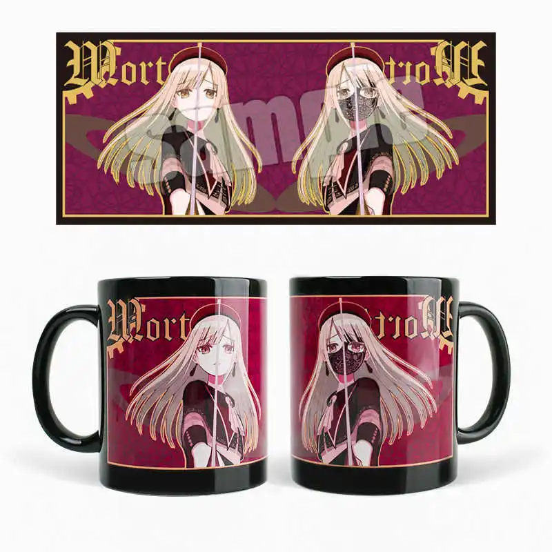 อะนิเมะ บัง ดรีม! Ave Mujica Doloris แก้ว Mortis Oblivionis คอสเพลย์กาแฟเซรามิคถ้วยน้ําผู้ชายผู้หญิงการ์ตูนถ้วยดื่มของขวัญ
