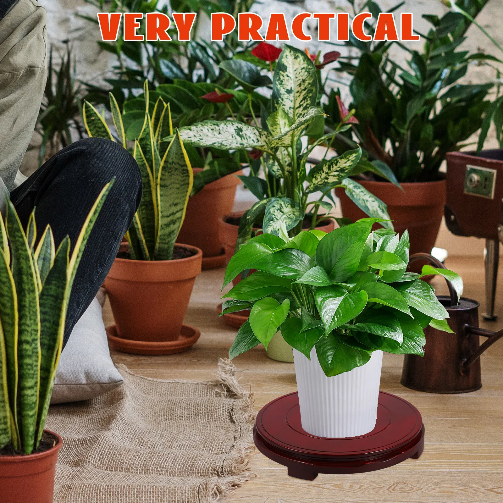 Wooden Display Stand Base Sleek Minimalist Design for Vase Table Decor Fishbowl Plant Lamp Risers Asian Decor Base