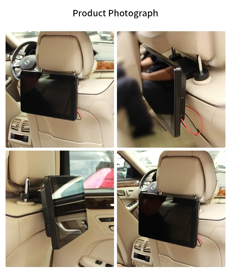 10.1 inch Taxi Rear Seat Entertainment LCD Android Advertising Screen Wifi 4G Car Headrest Monitor