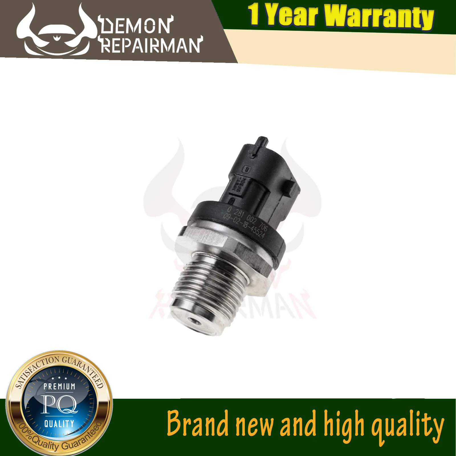 Fuel Pressure Sensor for Opel Corsa D 2006–2014 1.3 CDTI  1.7 CDTI  Volvo C30 S40  V50 C70 2004–2013 2.0D 2.0L  0 281 002 706