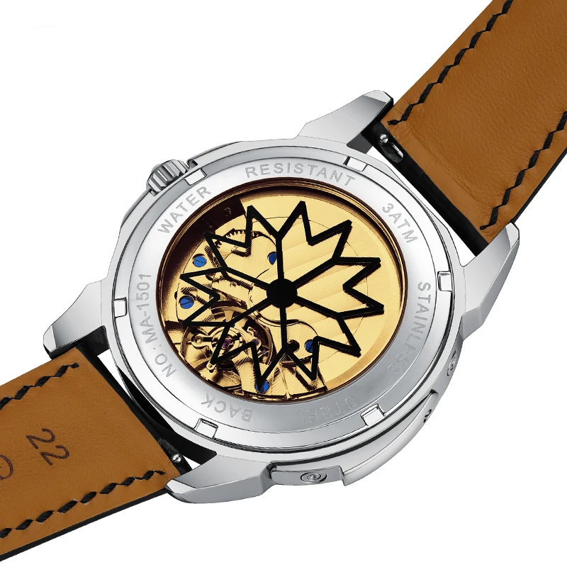 ماكلارو الأصلي 2025 توربيون ساعة ميكانيكية للرجال الماس الهاتفي ضوء الليل مقاوم للماء ساعة ميكانيكية أوتوماتيكية فاخرة