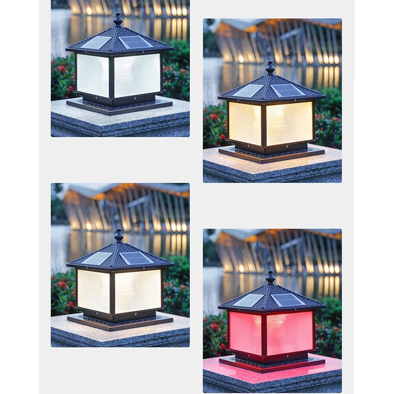 APRIL Solar Post Lamp LED Outdoor Creative Simple Pillar Lights Waterproof IP65 for Home Villa Hotel Courtyard Porch